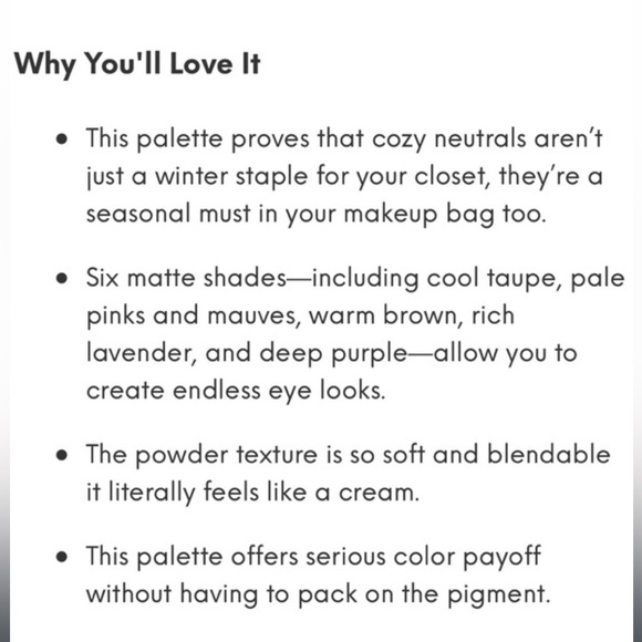 Sweater Weather Brand New Unused Eyeshadow Palette by Dominique Cosmetics - Picture 5 of 6